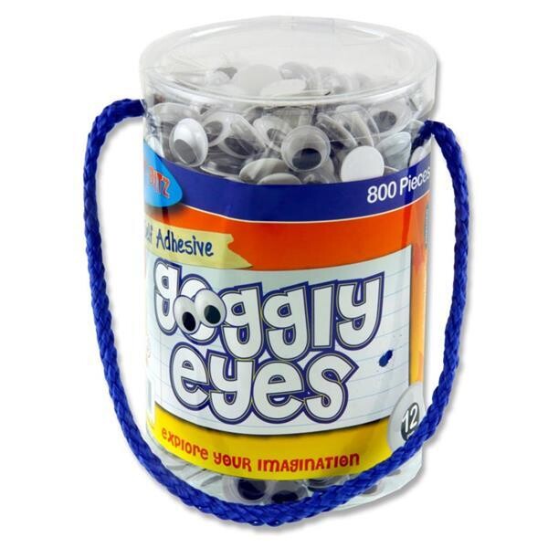 Crafty Bitz 12mm Googly Eyes (Pkt 800)