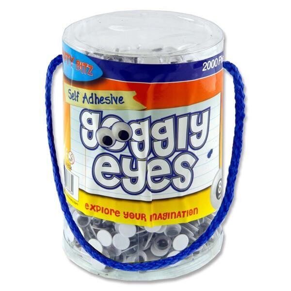 Crafty Bitz 8mm Googly Eyes (Pkt 2000)
