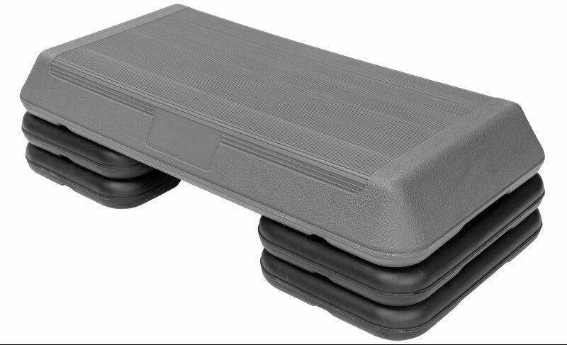 Aerobic Step, JUNIOR, 11&quot; X 25&quot;, GREY/BLACK