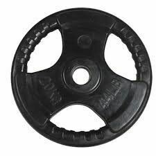 OLYMPIC RUBBER COATED TRI GRIP PLATE 25lb