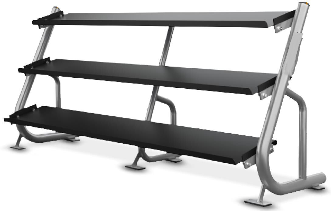 Iron Armour Commercial 3 tier flat tray dumbbell rack MD-L RACK IS ALL BLACK