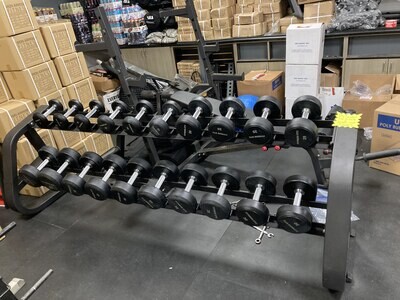 Commercial Pro Rubber Dumbell Set 5-50lbs - RACK NOT INCLUDED