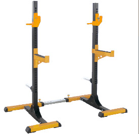 ADJUSTABLE SQUAT RACK, BENCH AND PLATE PACKAGE