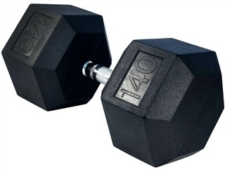RUBBER HEX DUMBELLS 140LB PAIR