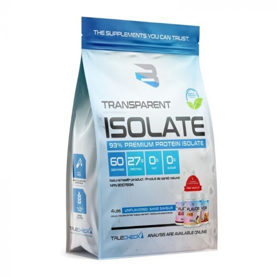 BELIEVE SUPPLEMENTS TRANSPARENT ISOLATE 4LBS UNFLAVOURED