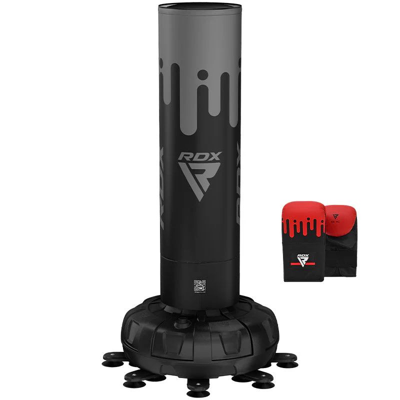 RDX F9 6Ft Adults Free Standing Punch Bag With Bag Mitts For Training &amp; Workout Set