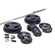 300lb OLYMPIC RUBBER PLATE PACKAGE &amp; A COMMERCIAL PLATE STAND