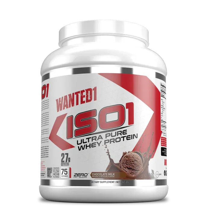 WANTED1 ISO1 - ULTRA PURE WHEY ISOLATE PROTEIN - 5LBS - FREE PREW1 ( preworkout)