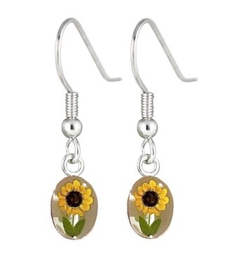 Sunflower Metal Earrings