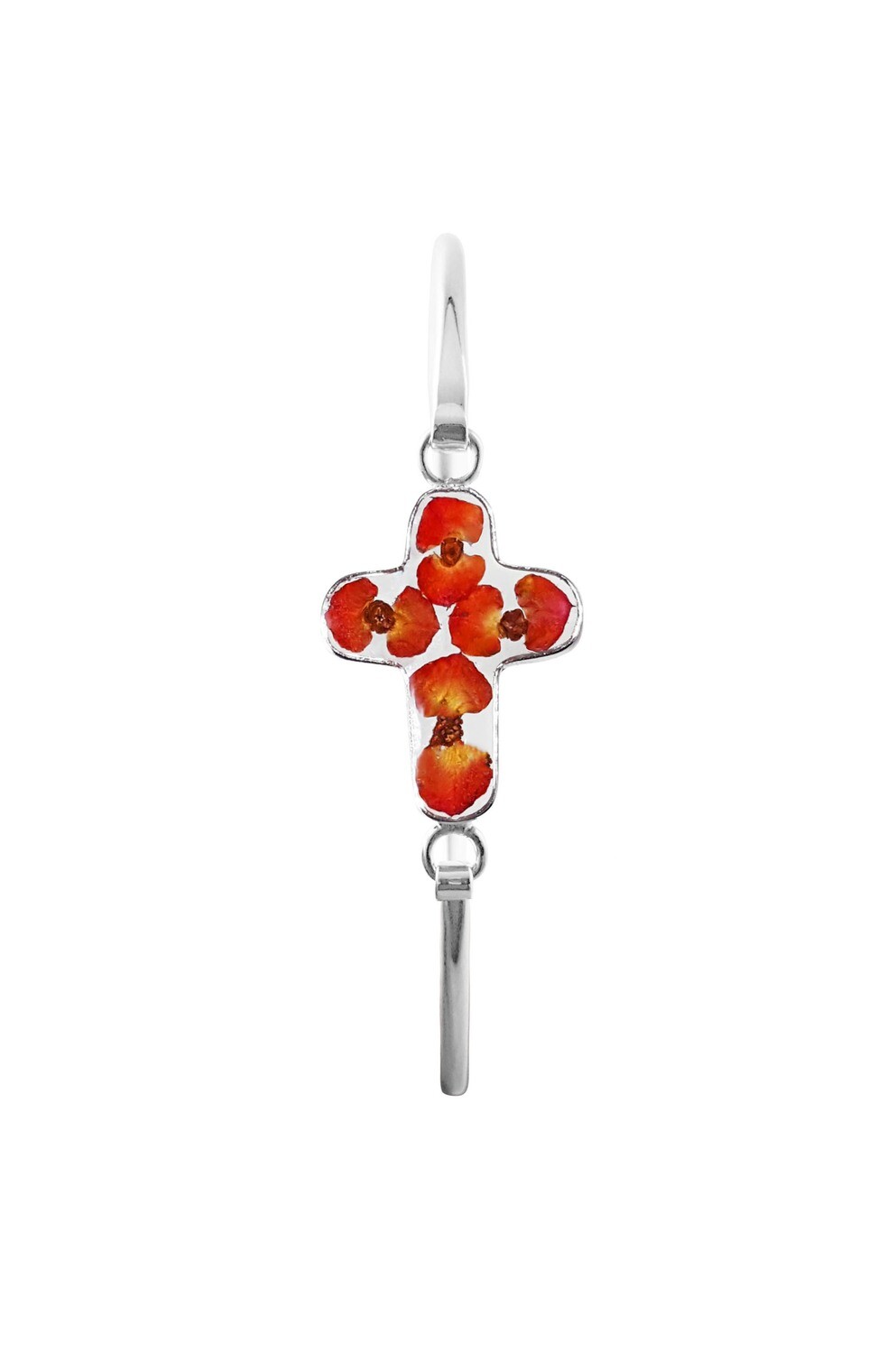 Crown Of Thorns, Medium Cross Bracelet, Transparent