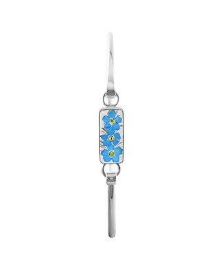 Real Forget-Me-Not, Small Rectangle Bracelet, Transparent