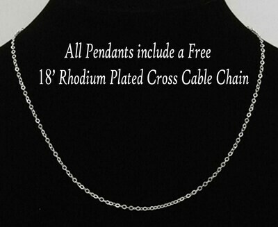 Free Chain with purchase of any Necklace at Retail price! - 18&#39;&#39; Stainless Steel Cross Chain Cable