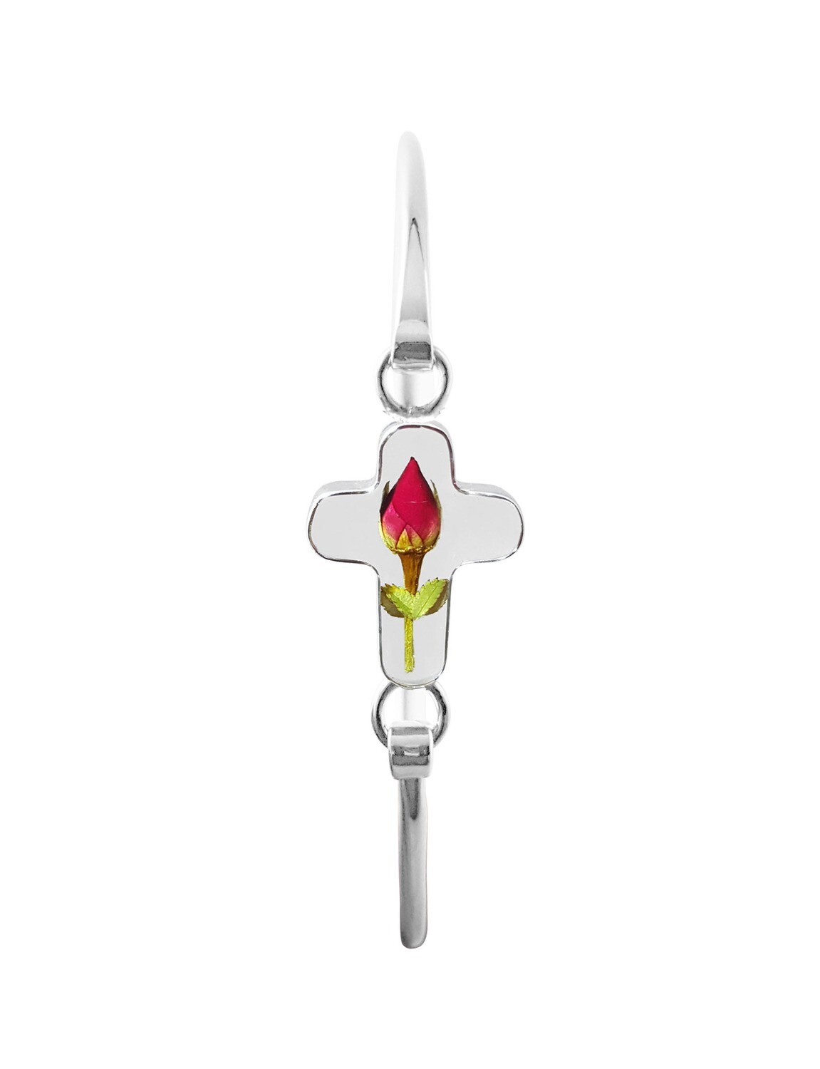 Rose, Medium Cross Bracelet, Transparent Background