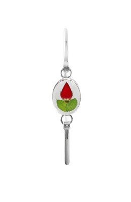 Rose, Small Oval Bracelet, Transparent.