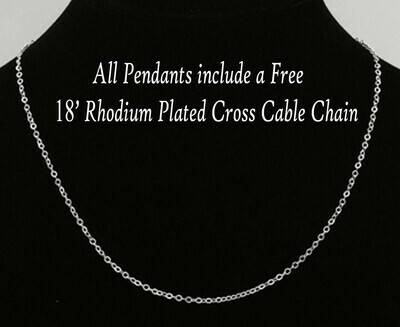 Clover Necklace, Medium Cross, Black Background