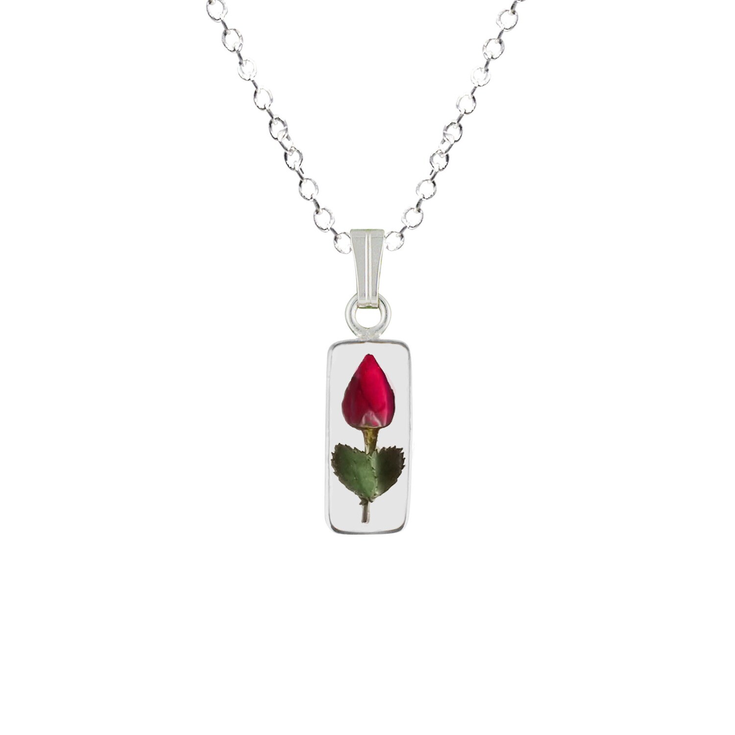 Rose Necklace, Small Rectangle, Transparent Background