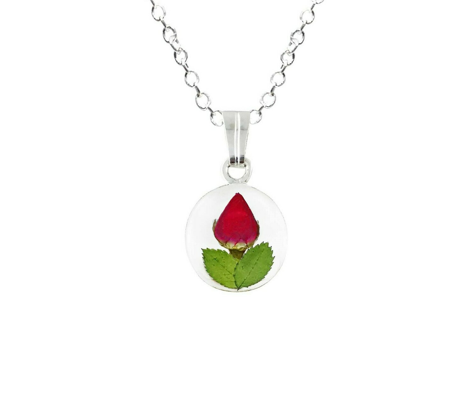 Rose Necklace, Small Circle, Transparent Background