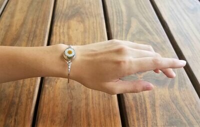 Daisy, Oval Bracelet, Transparent