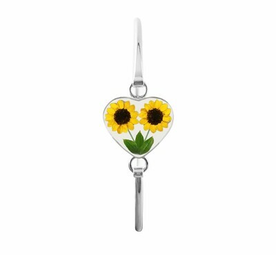 Sunflowers Bracelet, Medium Heart, Transparent