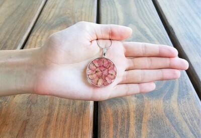 Crown of Thorns Necklace, X-Large Circle, Transparent