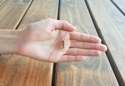 Crown of Thorns Necklace, Rectangle, Transparent