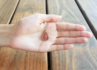 Crown of Thorns Necklace, Teardrop, Transparent