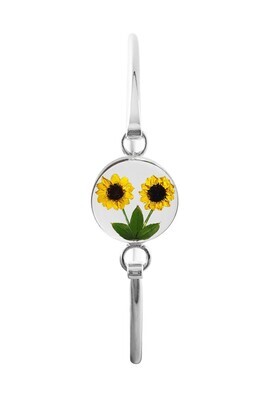 Sunflowers Bracelet, Medium Circle, Transparent.
