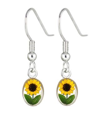 Sunflower Metal-back Earrings