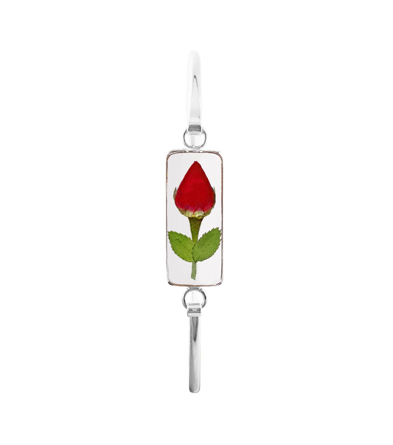Rose Medium Rectangle Bracelet, Transparent.