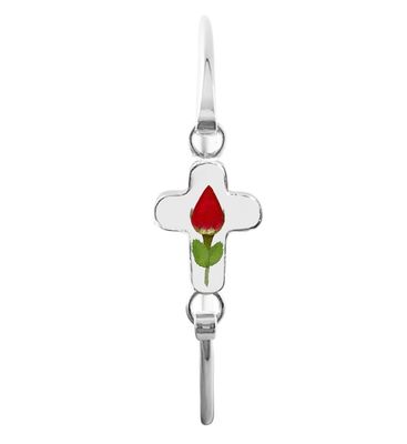 Rose Medium Cross Bracelet, Transparent Background