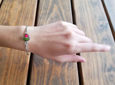 Rose small Circle Bracelet, Transparent