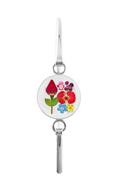 Rose &amp; Mix Flowers Medium Circle Bracelet, Transparent.