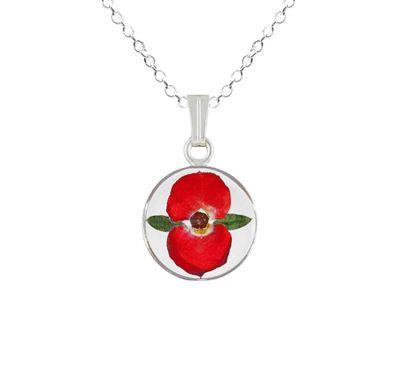 Crown of Thorns Small Circle Necklace, Transparent