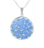 Forget-Me-Not Necklace, Large Circle, Transparent