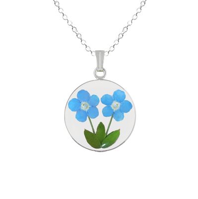 Forget Me Not Necklace, Medium Circle, Transparent