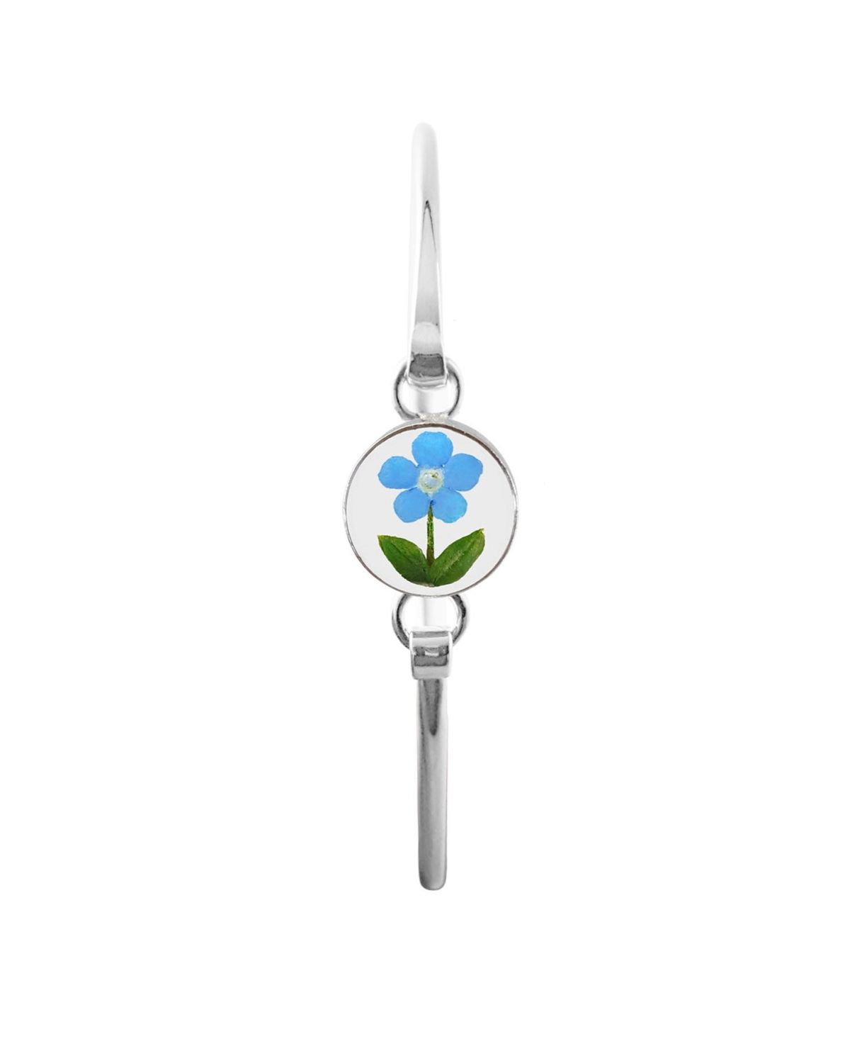 Real Forget Me Not, Small Circle Bracelet, Transparent