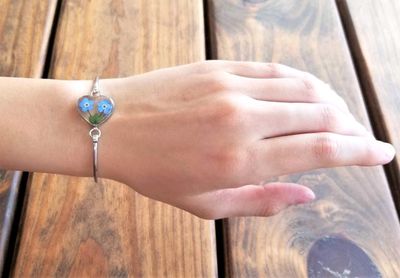 Forget Me Not, Heart Bracelet, Transparent