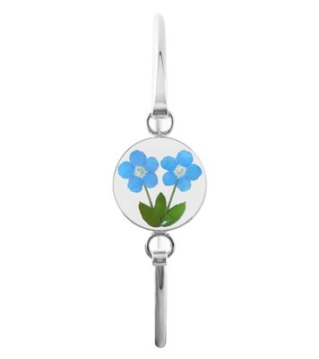 Real Forget-Me-Not, Medium Circle Bracelet, Transparent
