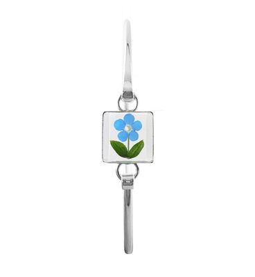 Forget-Me-Not, Small Square Bracelet, Transparent