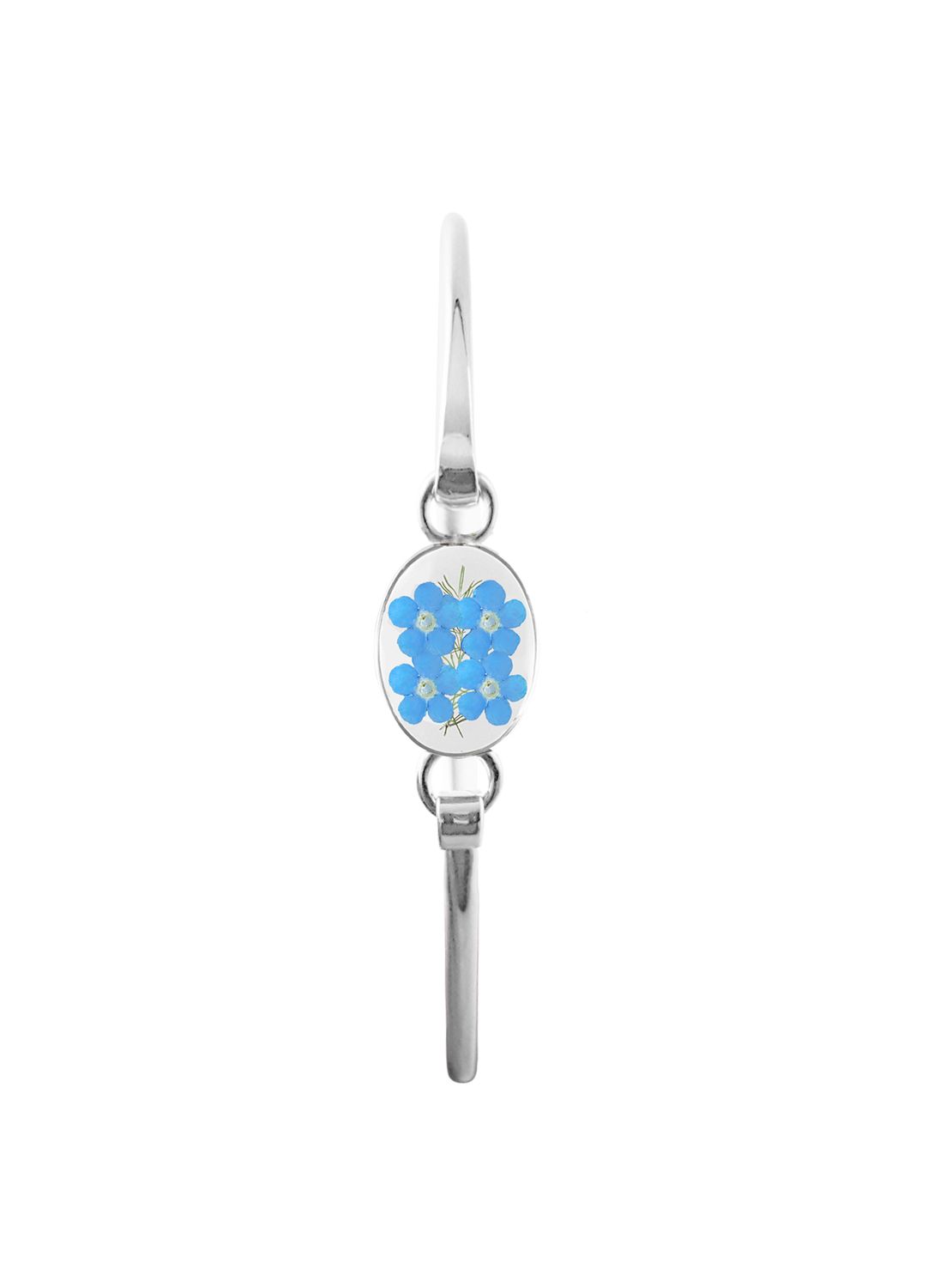 Forget-Me-Not, Small Oval Bracelet, Transparent