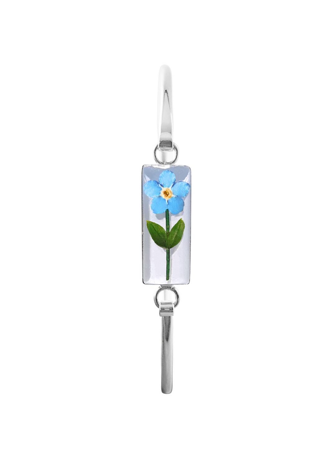 Forget Me Not, Rectangle Bracelet, White Background