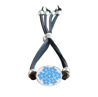 Forget-Me-Not Leather Bracelets