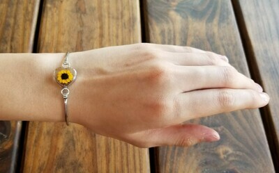 Sunflower Bracelet, Small Heart, Transparent.