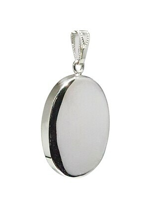 Large Guadalupe Virgen Medallion, Pink, Rhodium Plated