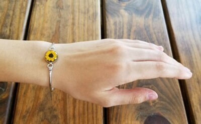 Sunflower Bracelet, Small Circle, Transparent.