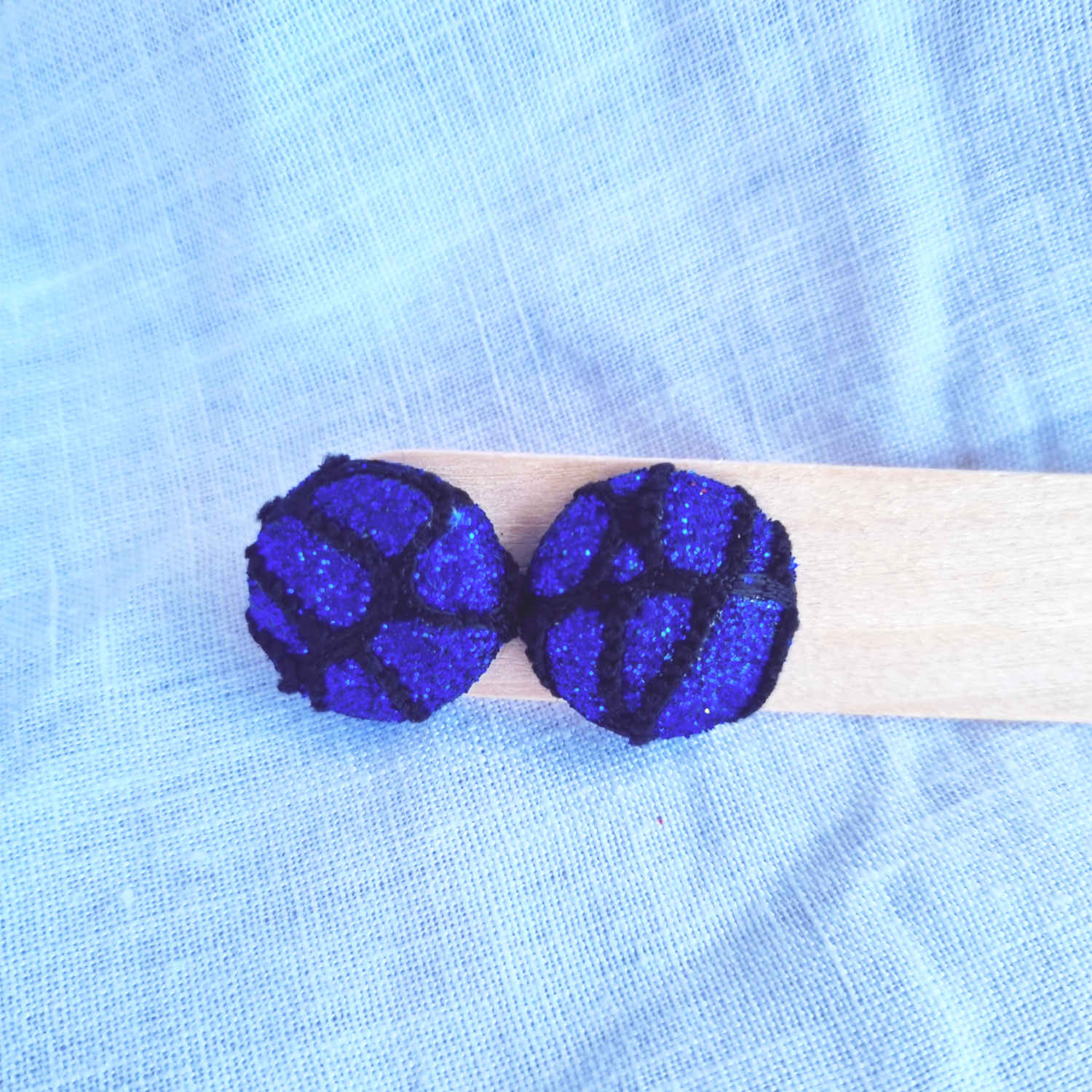 Royal Blue glitter studs