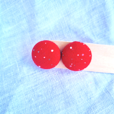 Red, white and silver dots
