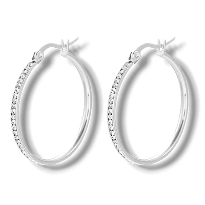Aros 40 acero con circonitas