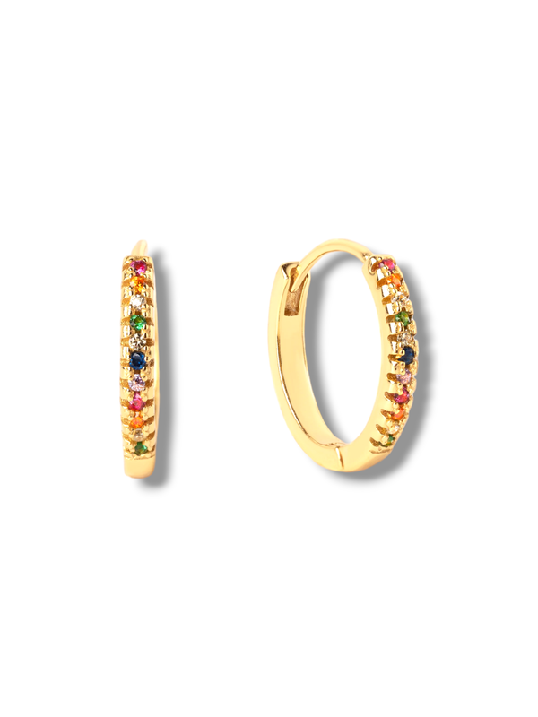 Pendientes aro "mini" con circonitas