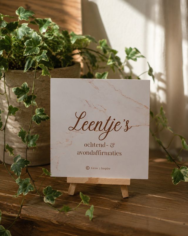 Leentje's ochtend- & avondaffirmatiekaarten (Marmer)